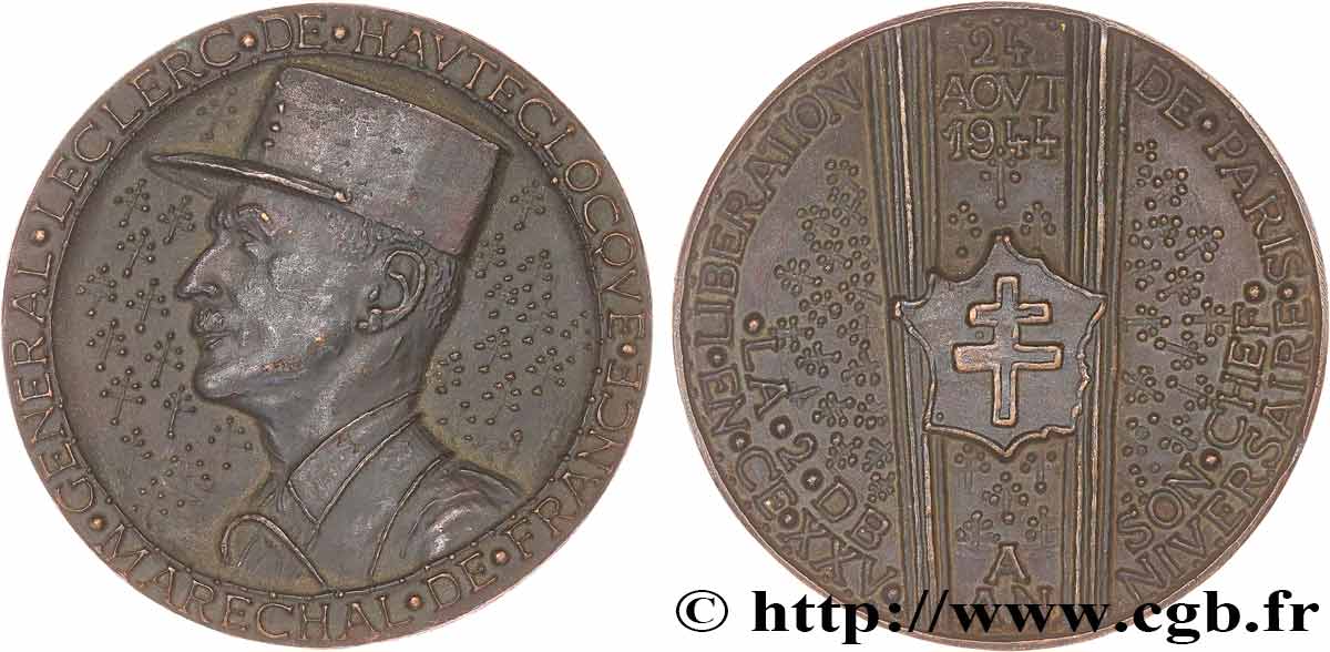 CINQUIÈME RÉPUBLIQUE Médaille, Maréchal Leclerc de Hautecloque TTB+