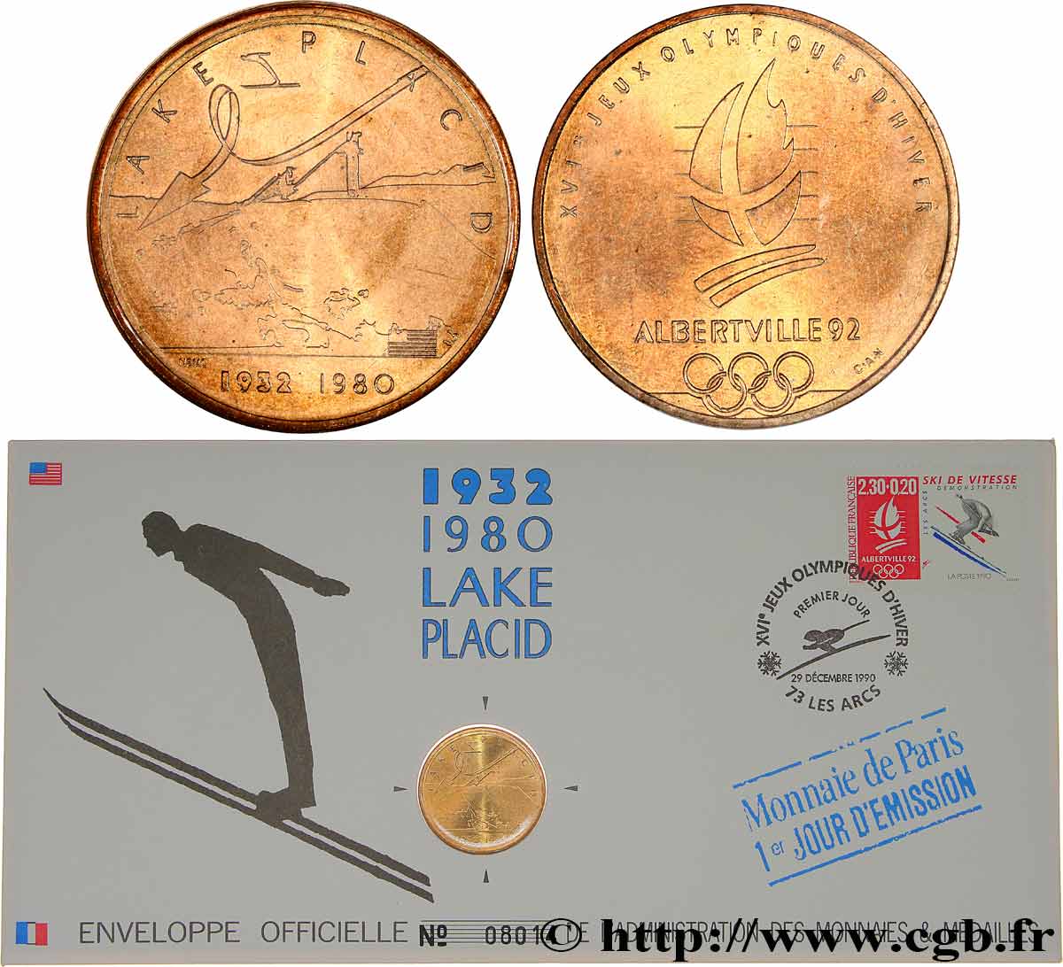 SPORTS Enveloppe “Timbre médaille” n°6 FDC