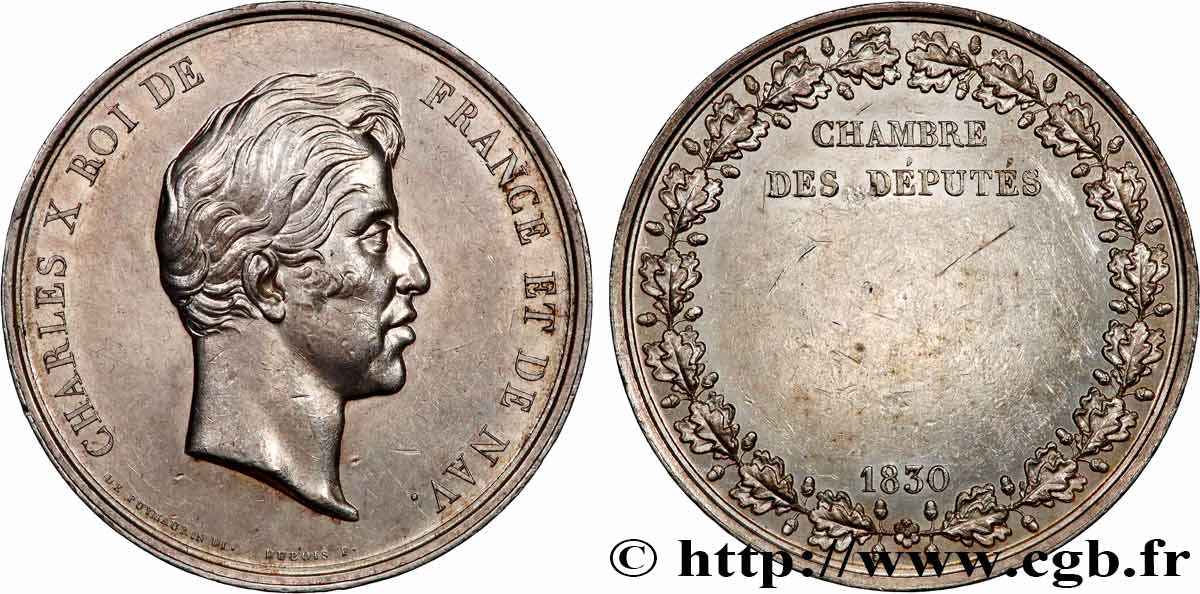 CHARLES X Médaille Parlementaire XF/AU