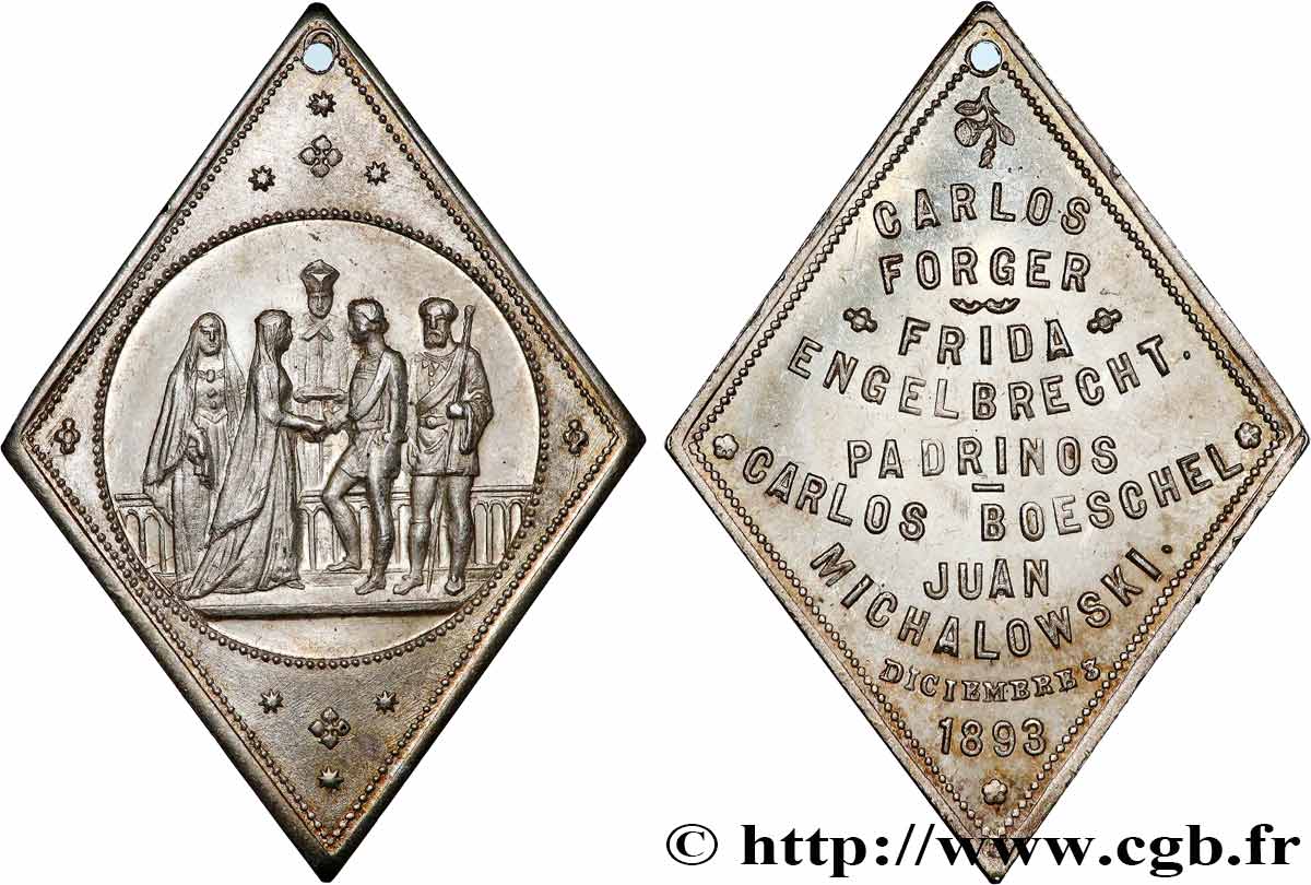 PERU Médaille de mariage AU