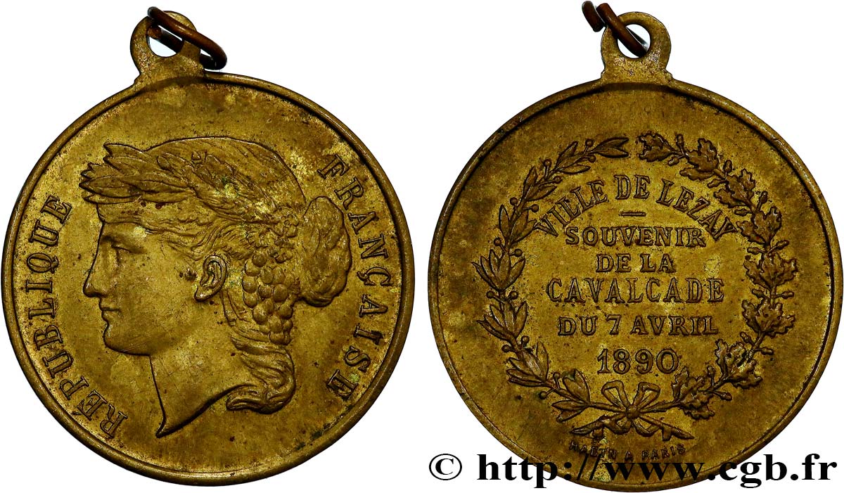 TROISIÈME RÉPUBLIQUE Médaille, Souvenir de la cavalcade TTB+