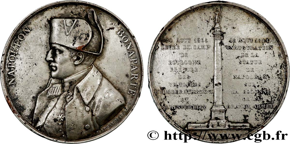 LOUIS-PHILIPPE Ier Médaille, Inauguration de la statue de Napoléon sur la colonne TB+