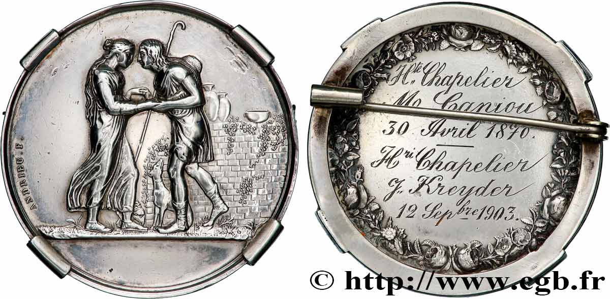 AMOUR ET MARIAGE Médaille de mariage, Jacob et Rachel, Stéphanie Napoléon et le Prince Louis de Bade SS