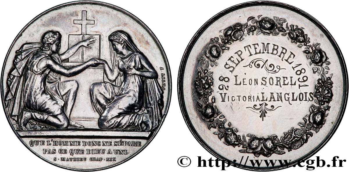 AMOUR ET MARIAGE Médaille de mariage TTB