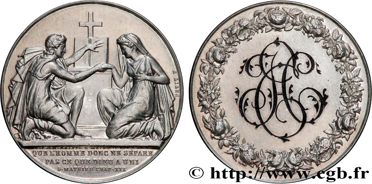 AMOUR ET MARIAGE Médaille de mariage TTB+