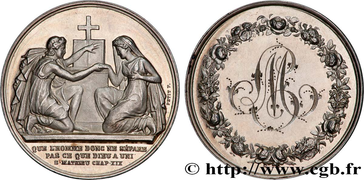 AMOUR ET MARIAGE Médaille de mariage AU