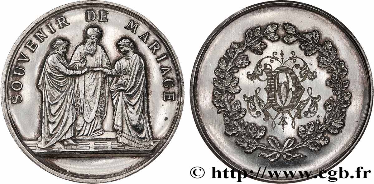 AMOUR ET MARIAGE Médaille, Souvenir de Mariage TTB+