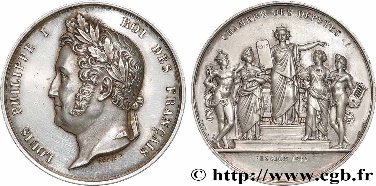 LUIS FELIPE I Médaille parlementaire, Session 1842 MBC+