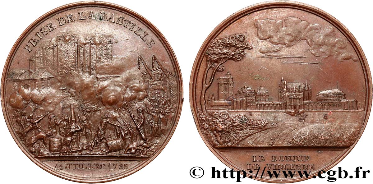 LOUIS-PHILIPPE I Médaille pour la prise de la Bastille et du château de Vincennes AU