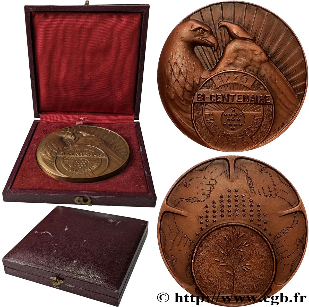 ÉTATS-UNIS D AMÉRIQUE Médaille, Bicentenaire des Etats-Unis VZ