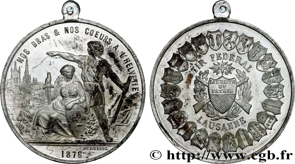 SWITZERLAND Médaille, Tir fédéral de Lausanne AU