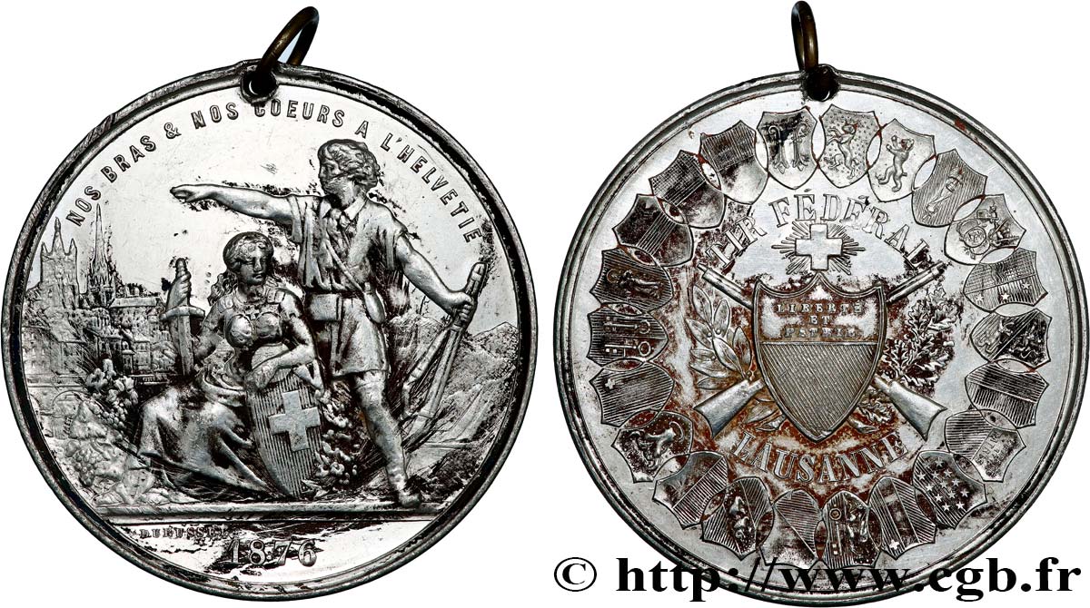 SUISSE Médaille, Tir fédéral de Lausanne TTB