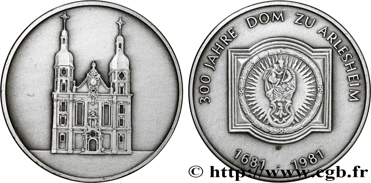 SUISSE Médaille, Tricentenaire de la cathédrale d’Arlesheim EBC+
