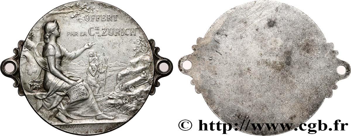 LES ASSURANCES Médaille, Offerte par la Compagnie Zurich fVZ