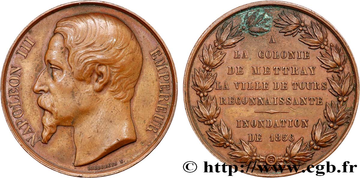 SECOND EMPIRE Médaille, A la colonie de Mettray TTB/TTB+
