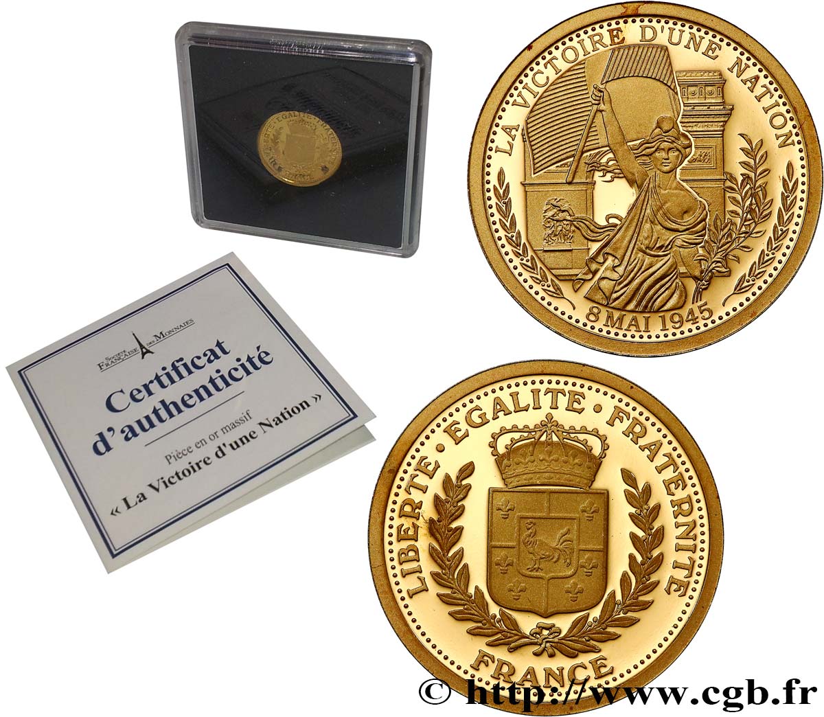 CINQUIÈME RÉPUBLIQUE Médaille, Victoire d’une nation BE