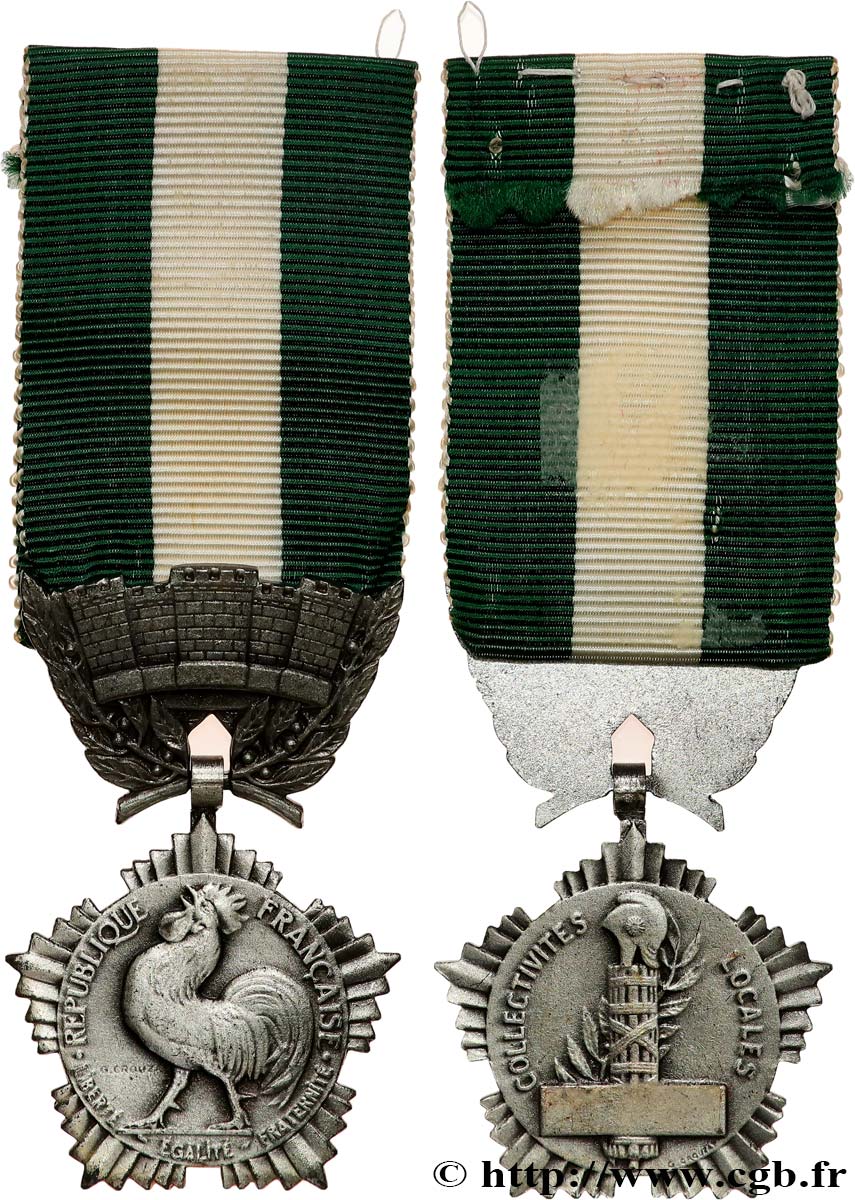 V REPUBLIC Médaille, Collectivités locales AU/AU