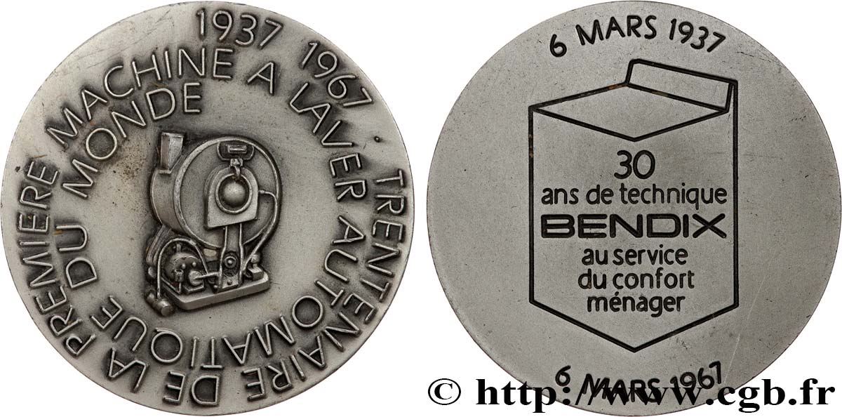 QUINTA REPUBLICA FRANCESA Médaille, 30 ans de technique, BENDIX EBC