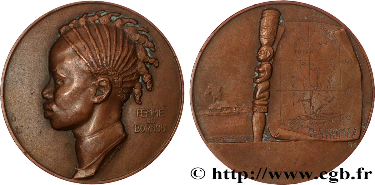 III REPUBLIC Médaille, Femme du Bournou AU