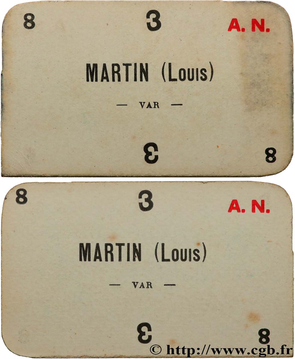 III REPUBLIC Carton de député, Louis Martin XF