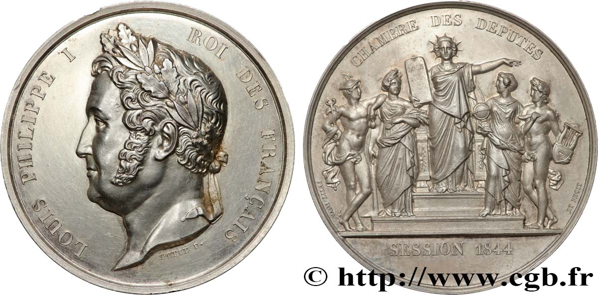 LOUIS-PHILIPPE I Médaille parlementaire, Session 1844 AU/MS