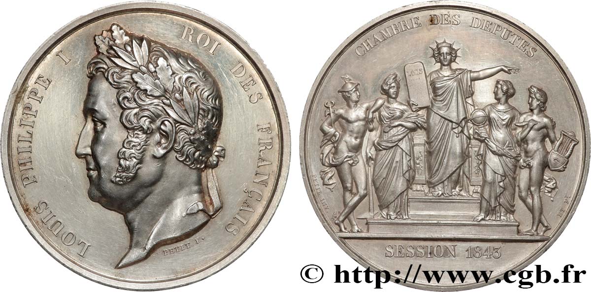 LOUIS-PHILIPPE Ier Médaille parlementaire, Session 1843 SUP