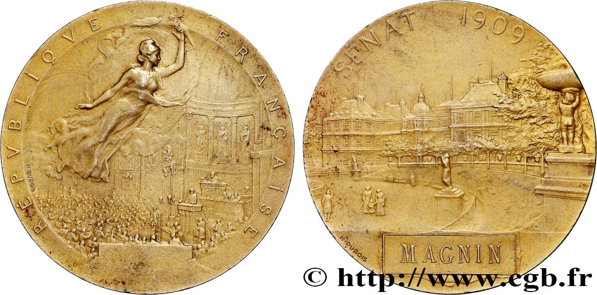 III REPUBLIC Médaille, Sénat AU