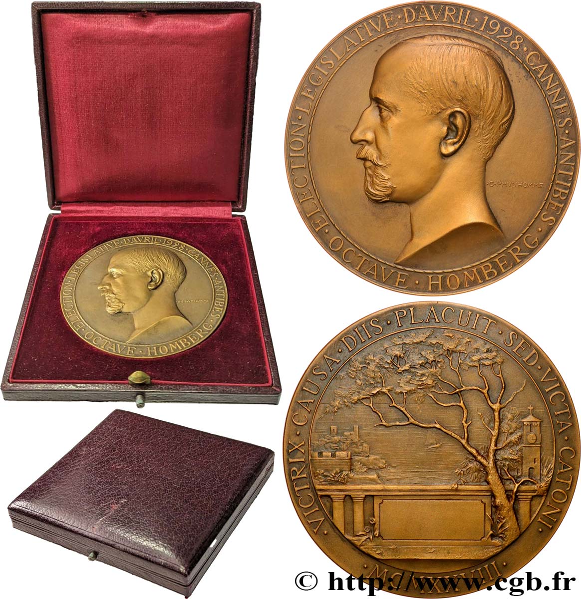 III REPUBLIC Médaille, Octave Homberg, Élections législatives MS