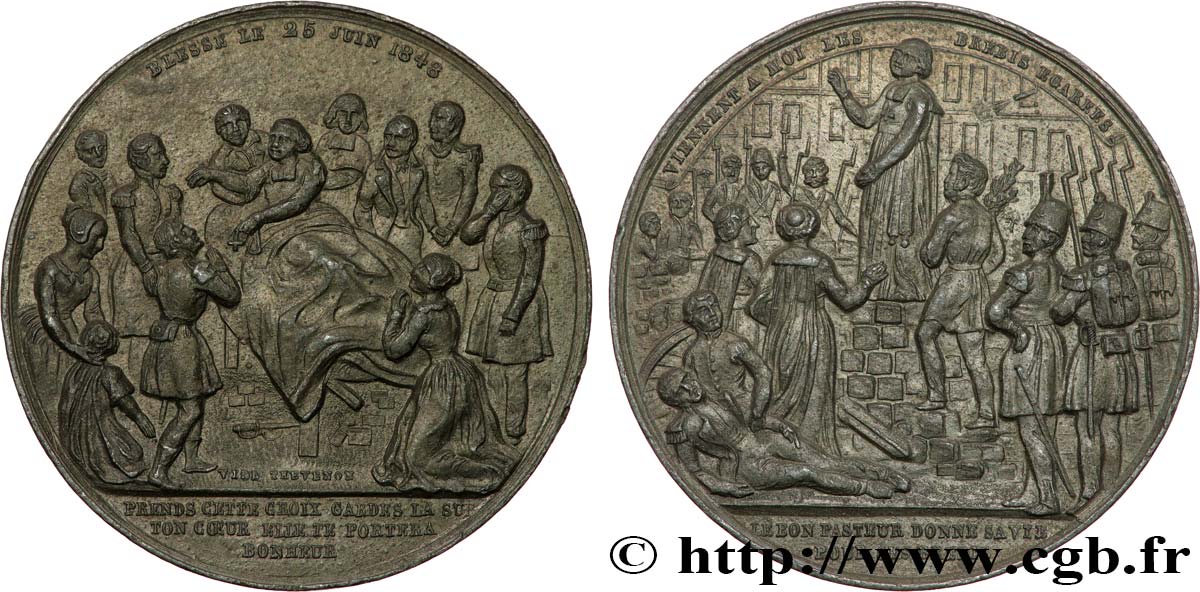 SECOND REPUBLIC Médaille, Mémoire de la mort de Mgr Affre AU