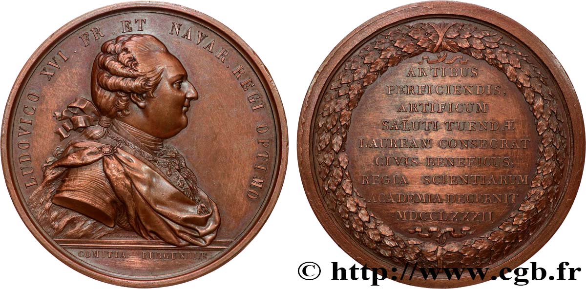 LOUIS XVI Médaille, Prix d’industrie à l’Académie des sciences TTB