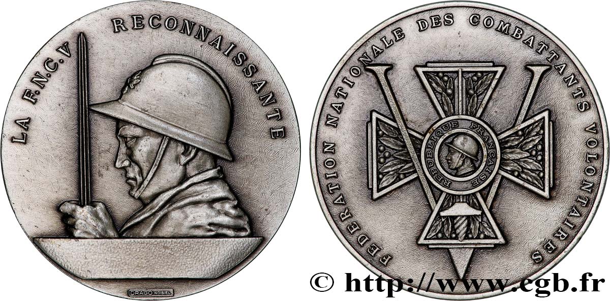 CINQUIÈME RÉPUBLIQUE Médaille, Fédération Nationale des Combattants Volontaires SUP