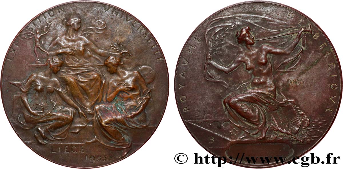 BELGIQUE - ROYAUME DE BELGIQUE - LÉOPOLD II Médaille de l’exposition universelle de Liège SS