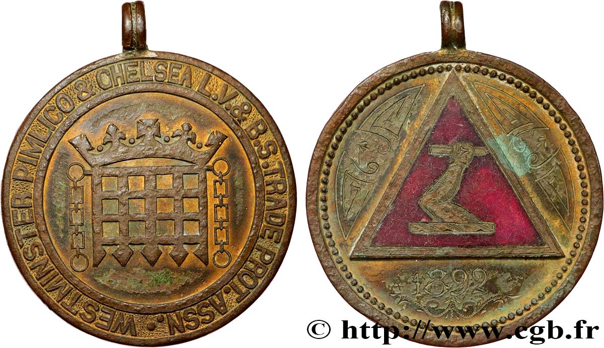 GRAN BRETAGNA - VICTORIA Médaille, Westminster Pimlico & Chelsea BB