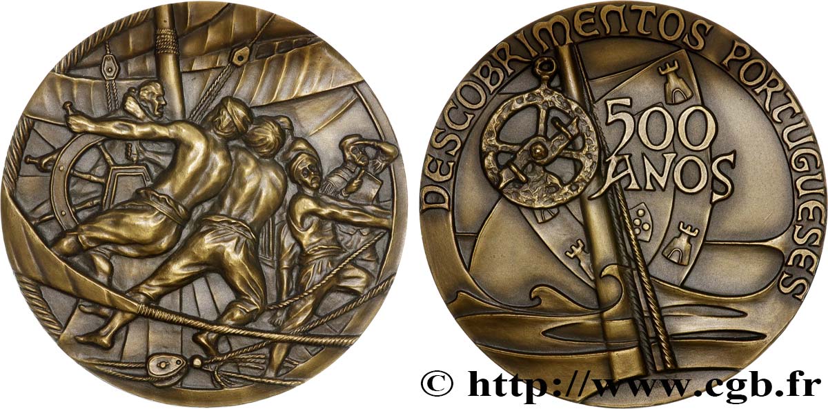 PORTUGAL Médaille, 500 ans de découvertes portugaises VZ