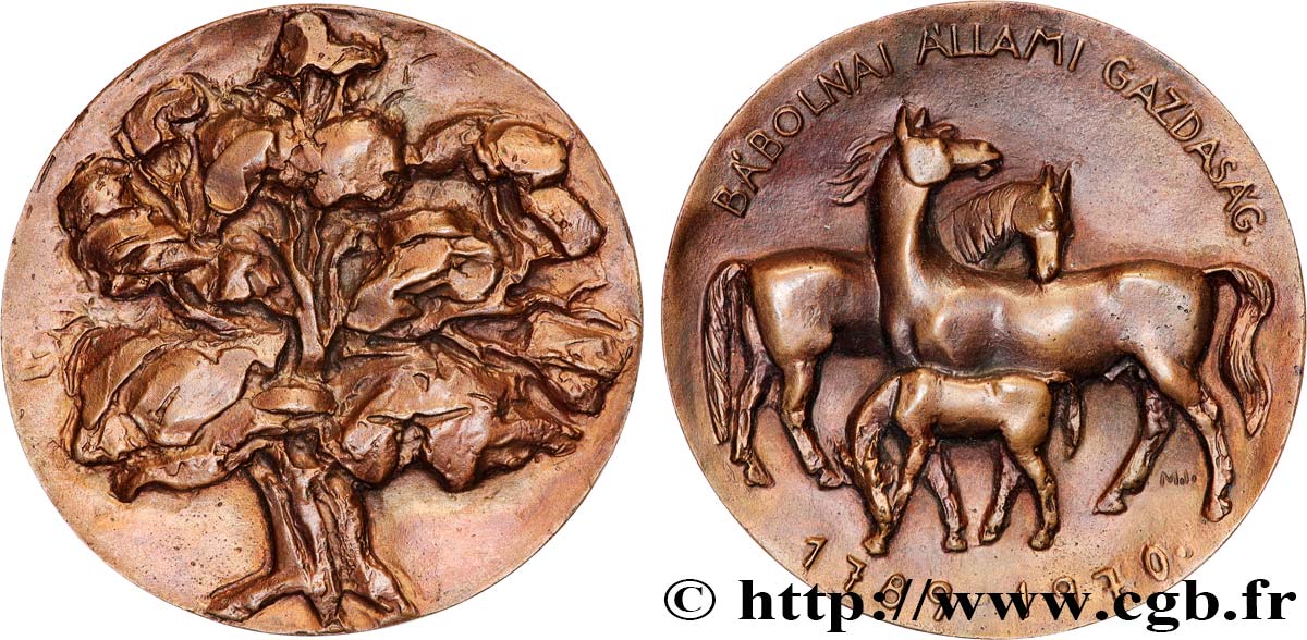 HUNGRíA Médaille, Ferme d État de Babolna EBC