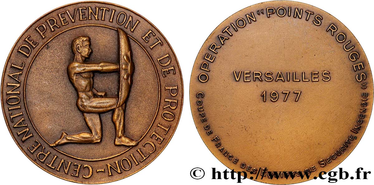 FUNFTE FRANZOSISCHE REPUBLIK Médaille, Centre national de prévention et de protection VZ