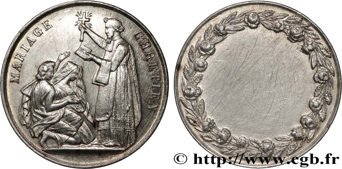 AMOUR ET MARIAGE Médaille, Mariage chrétien XF