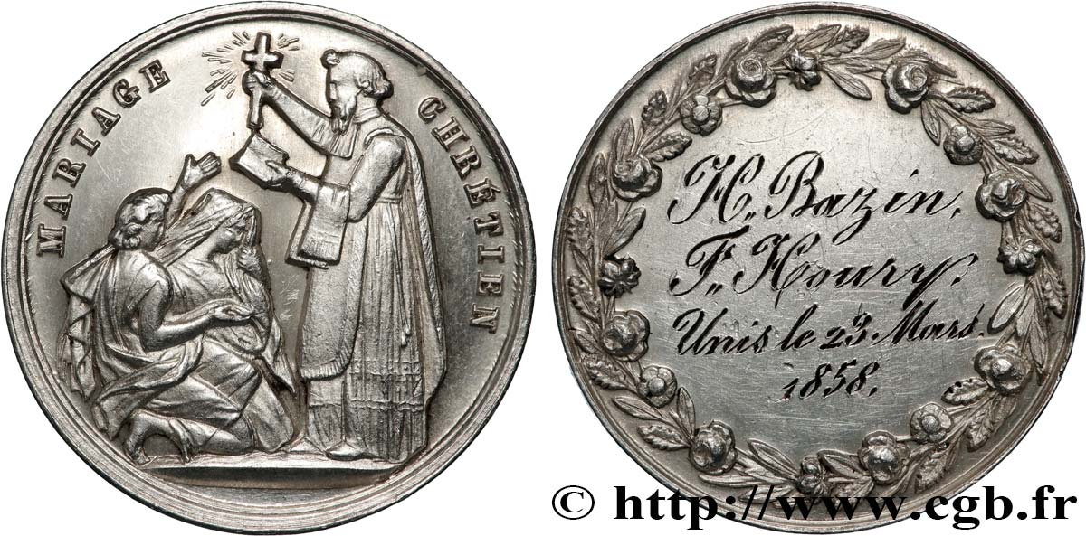 AMOUR ET MARIAGE Médaille, Mariage chrétien VZ