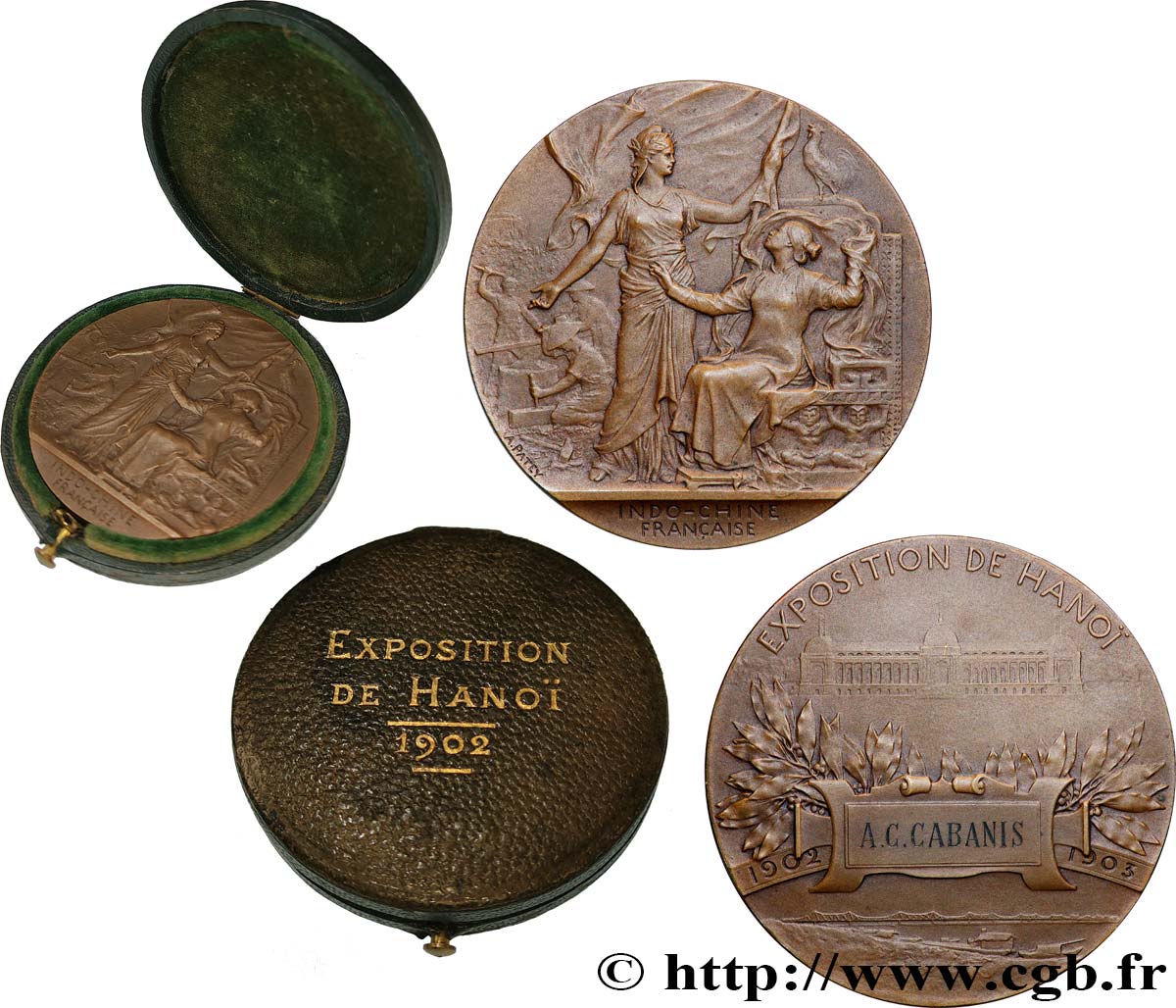 III REPUBLIC Médaille, Exposition de Hanoï AU