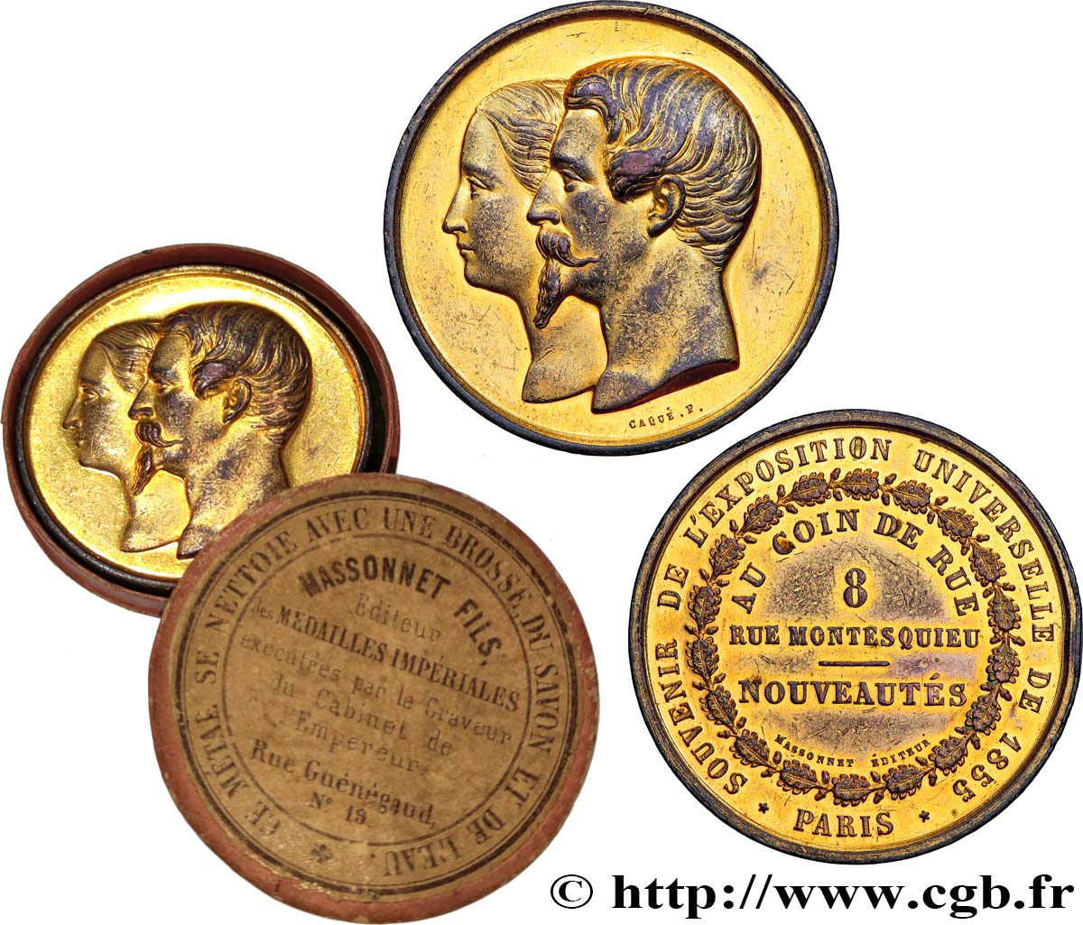 SECONDO IMPERO FRANCESE Médaille, Souvenir de l’Exposition Universelle BB