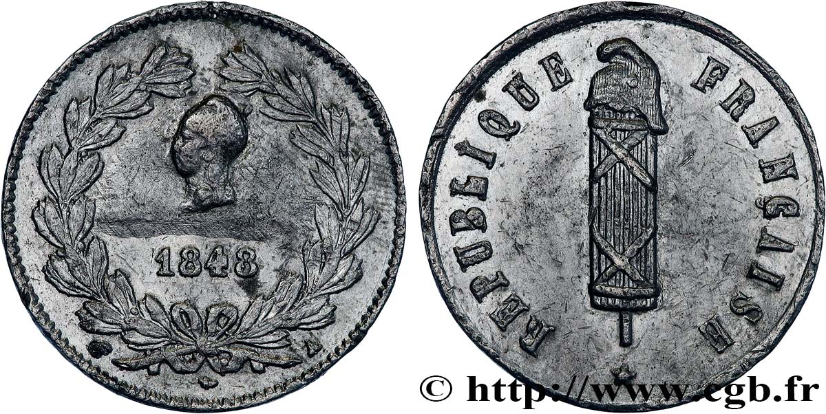 DEUXIÈME RÉPUBLIQUE Médaille, République française TTB