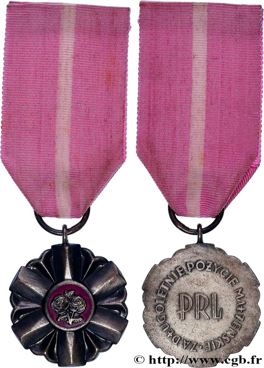 POLOGNE Médaille, Anniversaire de mariage civil TTB+