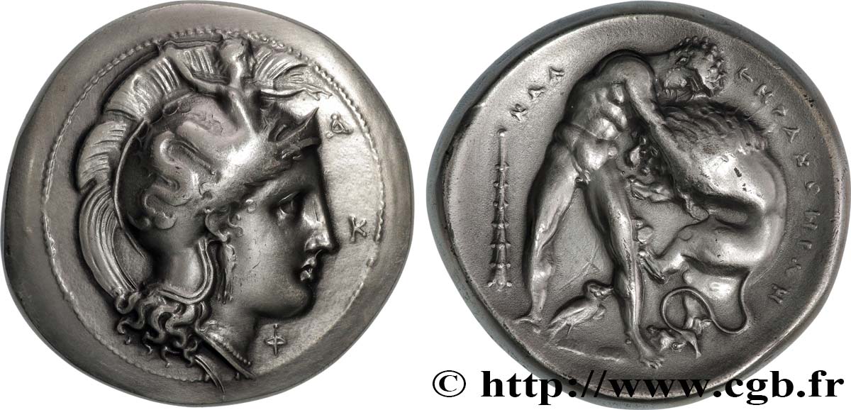 V REPUBLIC Médaille antiquisante, Diobole de Calabre - Tarente AU