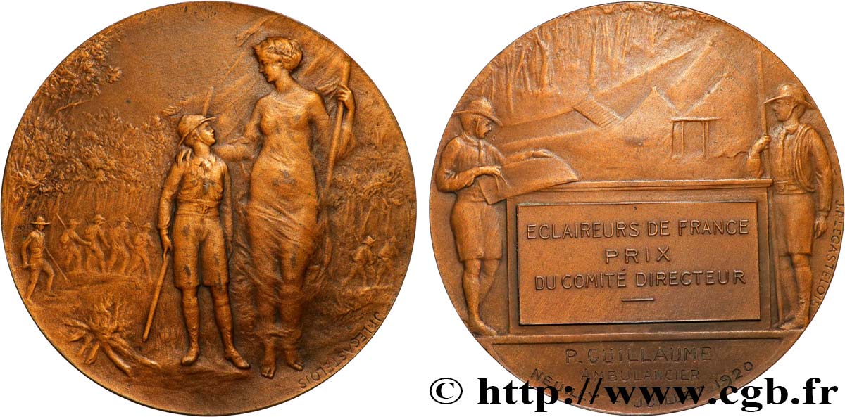DRITTE FRANZOSISCHE REPUBLIK Médaille, Prix du comité directeur, Éclaireurs de France VZ