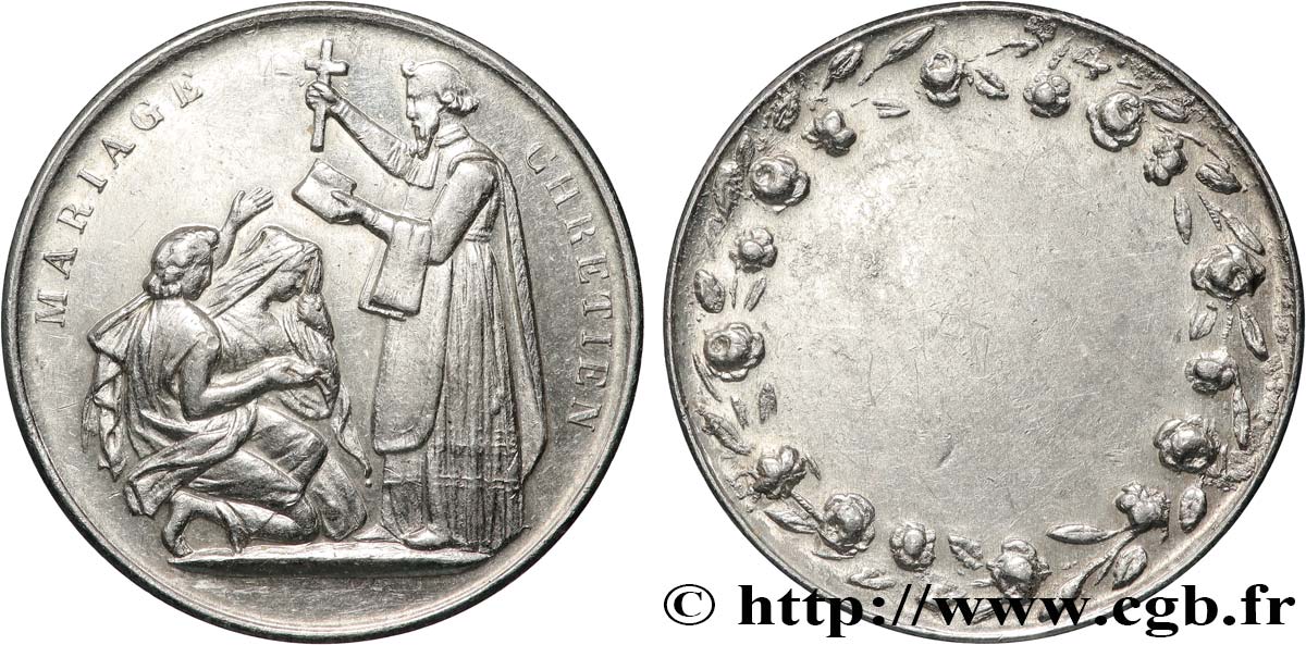 AMOUR ET MARIAGE Médaille, Mariage chrétien TTB+