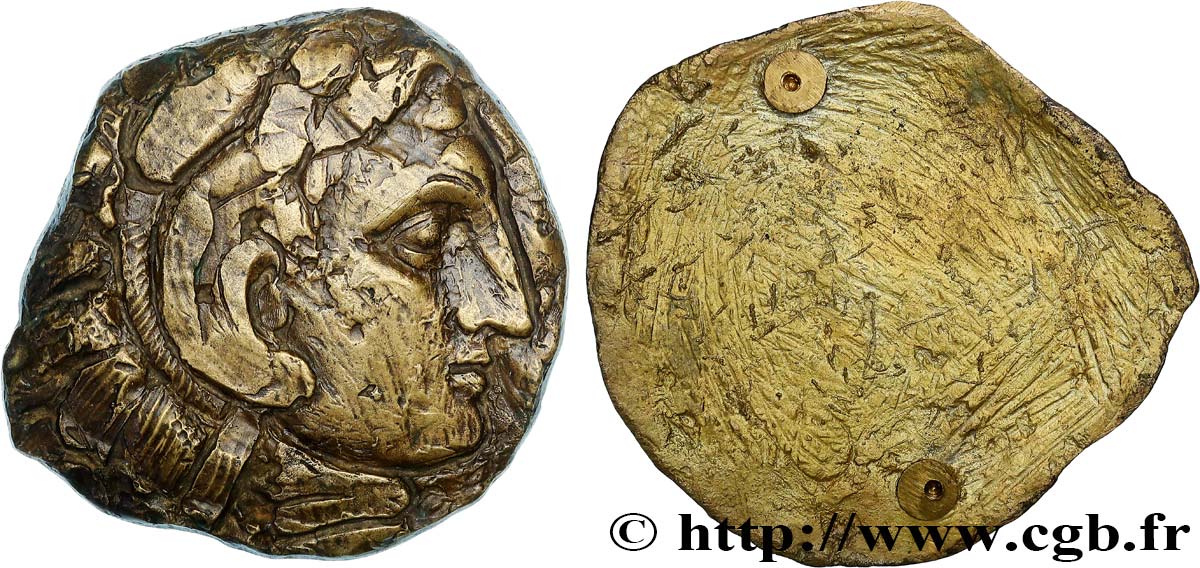 MACEDONIA - MACEDONIAN KINGDOM - ALEXANDER III THE GREAT Plaque, Alexandre le Grand, reproduction numéroté AU