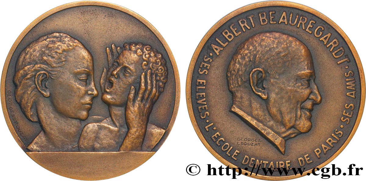 MÉDECINE - SOCIÉTÉS MÉDICALES Médaille, Ecole dentaire, Albert Beauregard EBC