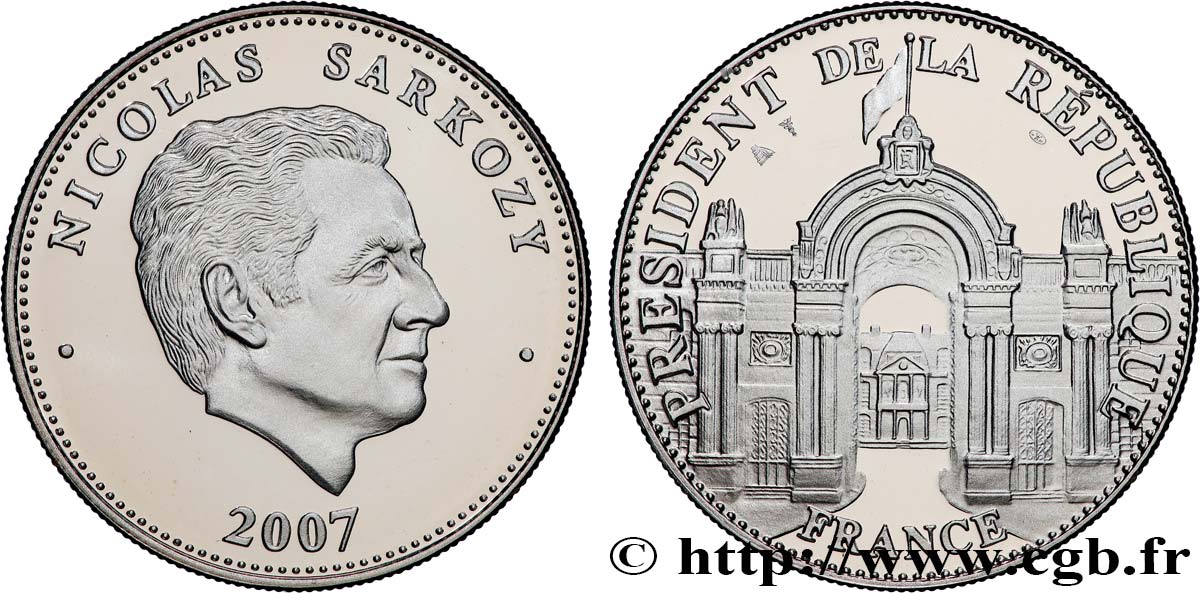 CINQUIÈME RÉPUBLIQUE Médaille, Nicolas Sarkozy, président de la République SPL
