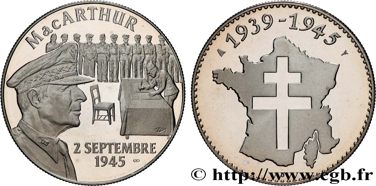 CINQUIÈME RÉPUBLIQUE Médaille commémorative, Mac Arthur SPL