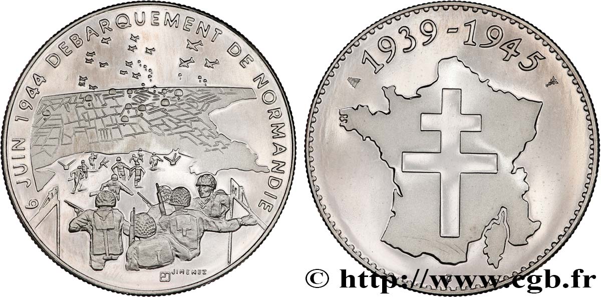 CINQUIÈME RÉPUBLIQUE Médaille commémorative, Débarquement de Normandie SPL